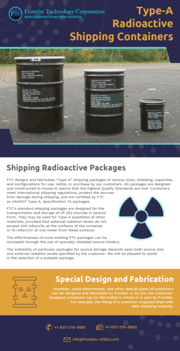 Type-A Radioactive Shipping Containers