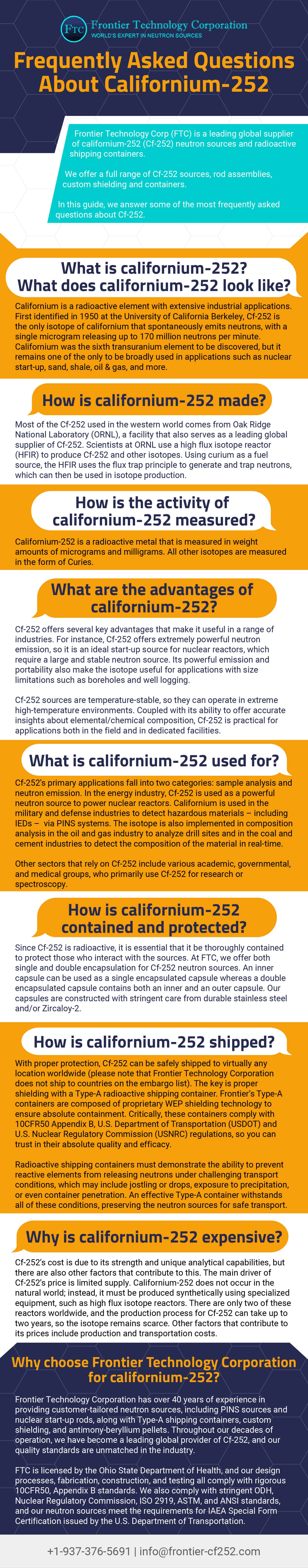 Frequently Asked Questions About Californium-252